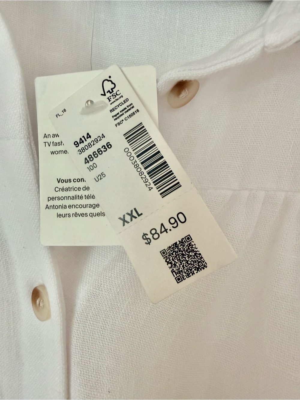 Reitmans White Sleeveless Midi Dress with Tan Belt SZ.XXL - Picture 5 of 9